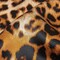 1 Yard Beige Brown Leopard Printed Silk Charmeuse Fabric Animal Print 53 inch Width